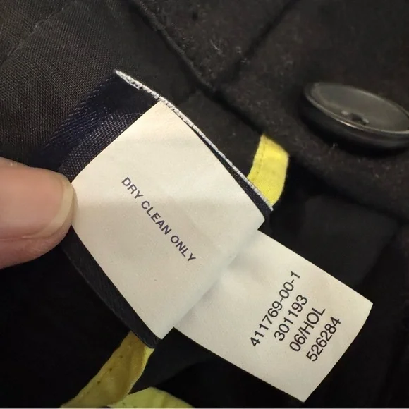 GAP womens black mini skirt 4 wool blend button up fully lined Y2K 90s 2000s - Picture 12 of 15